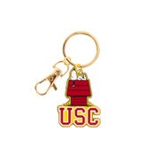 USC Trojans Gold Snoopy on Doghouse Keychain